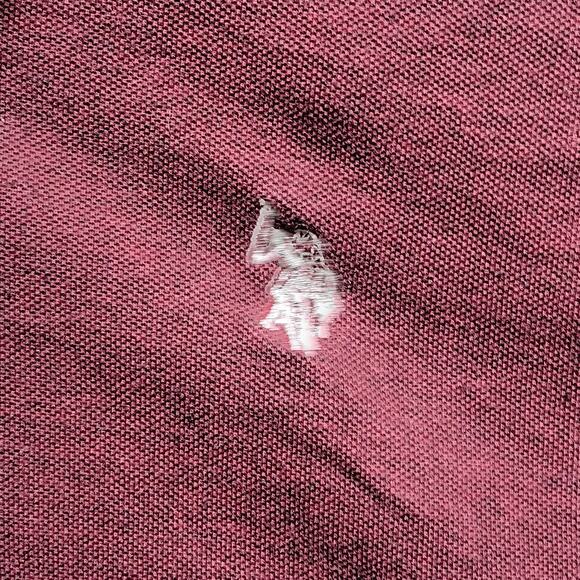 U.S. Polo Assn Men’s Burgundy Polo Shirt XL Classic Fit Preppy Cotton - Picture 3 of 4